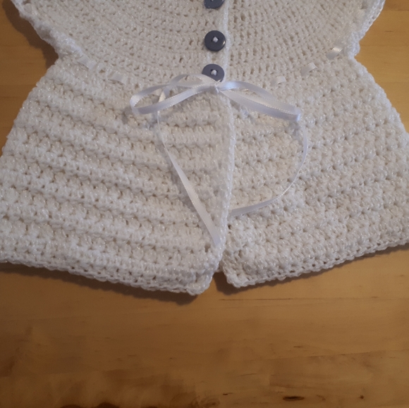 Crochet Baby Cardigan👶 | ♡0-3 M | Brand New♡ - Picture 4 of 14